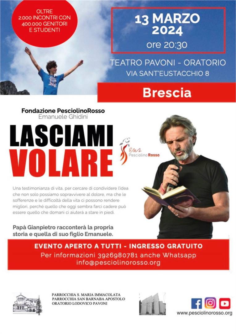 Pap&#224; Gianpietro incontra le famiglie di Brescia