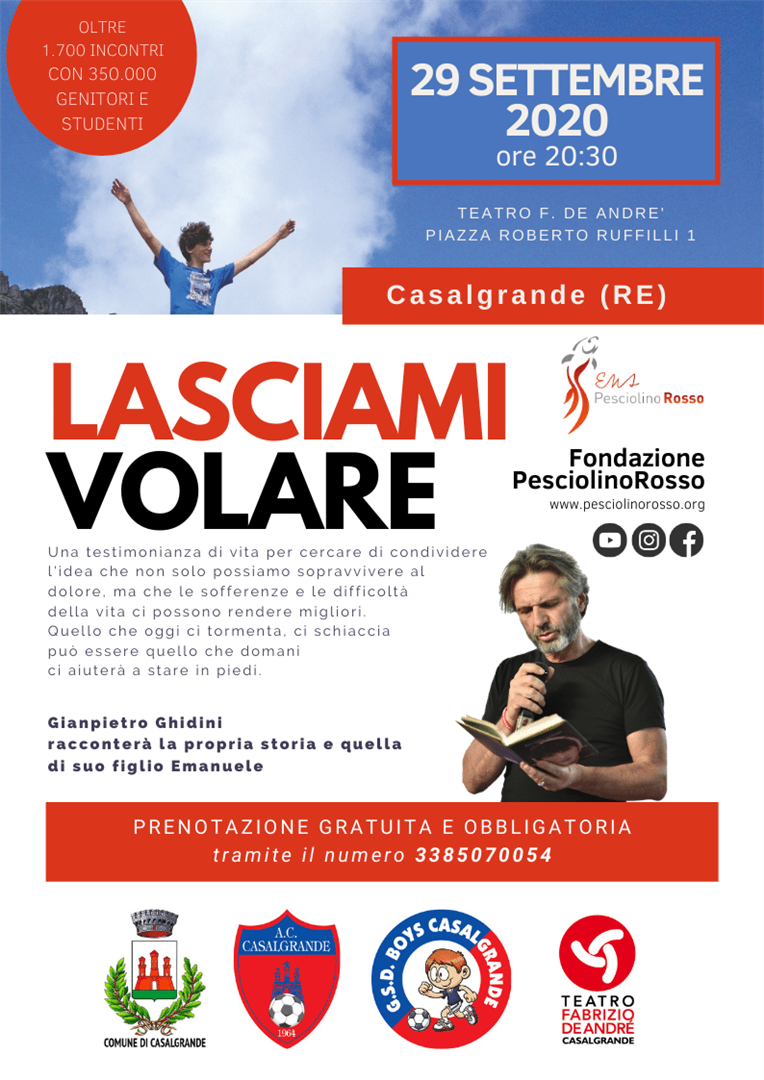 A Casalgrande (RE) pap&#224; Gianpietro si racconter&#224; a genitori e figli