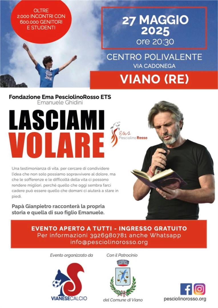 Pap&#224; Gianpietro incontra le famiglie di Viano (RE)