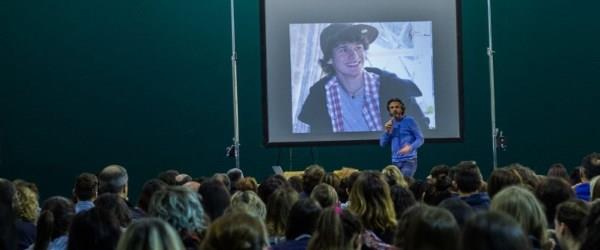 Papà Gianpietro si racconta agli studenti presso l'Auditorium Comunale