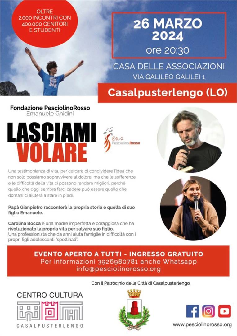 Pap&#224; Gianpietro e Carolina Bocca incontrano le famiglie di Casalpusterlengo (LO)