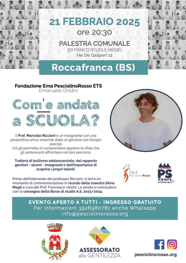 Marcello Riccioni incontra studenti e famiglie di Roccafranca (BS)