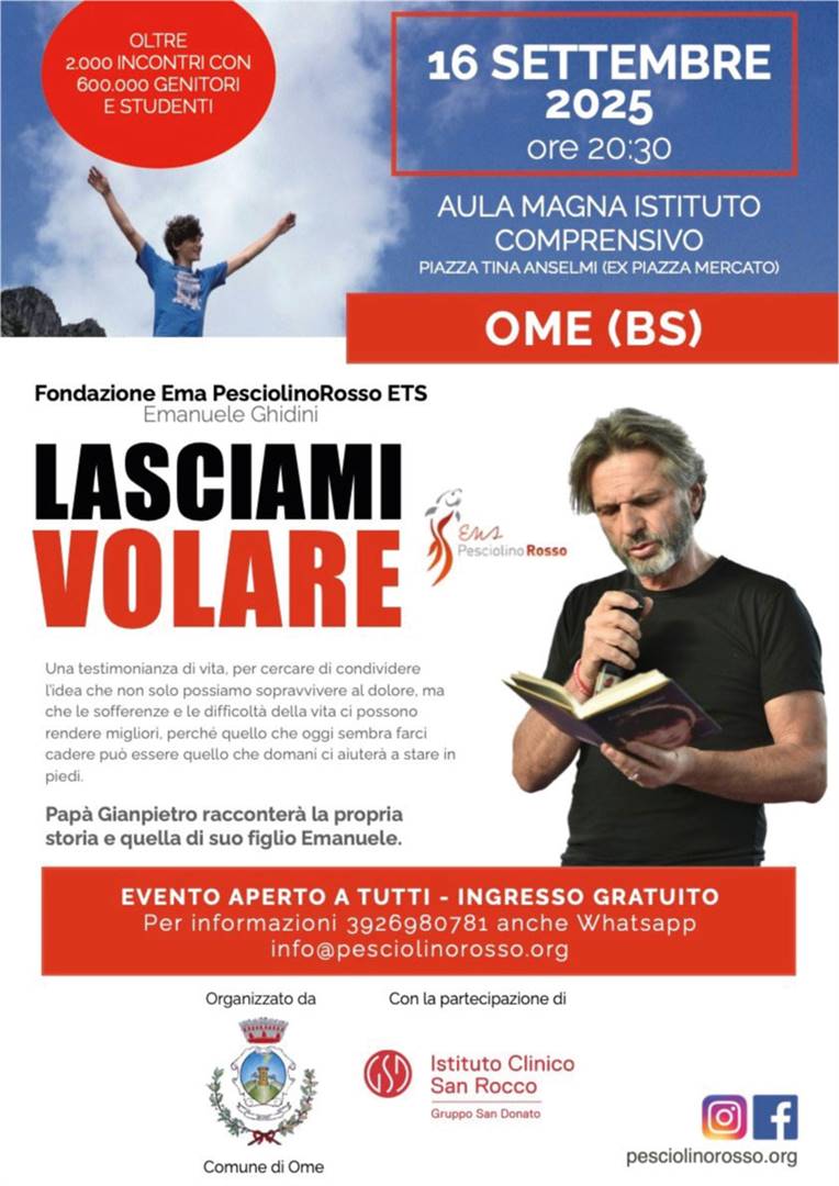 Pap&#224; Gianpietro incontra le famiglie di Ome (BS)