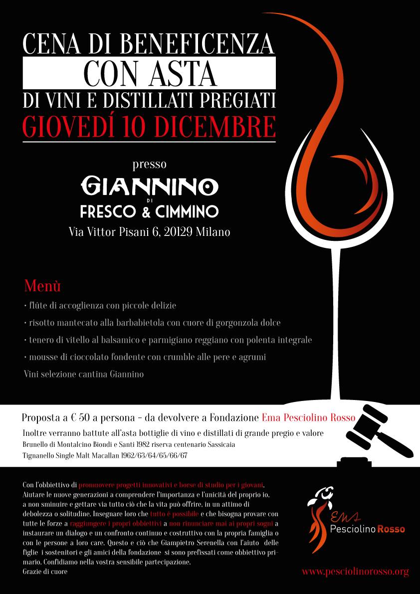 Cena e Asta di Beneficenza a Milano